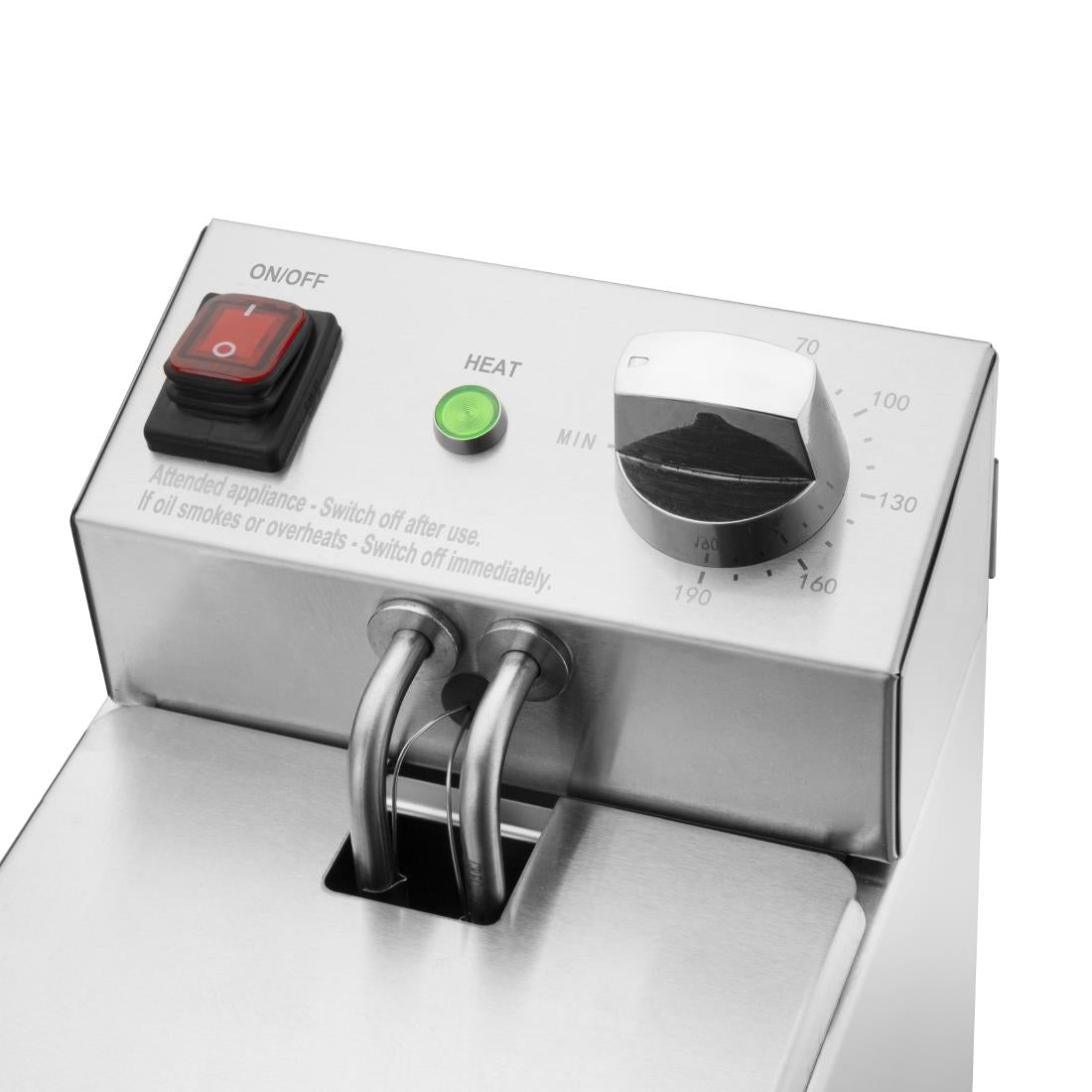 Apuro Single Tank Single Basket 3Ltr Countertop Fryer 2kW - CU614-A