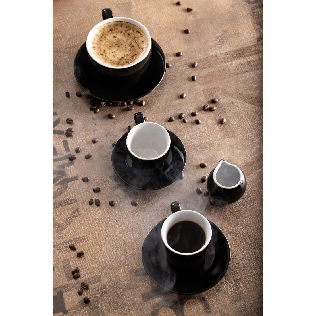 Olympia Cafe Espresso Saucer Black (12 Pack) - CU955
