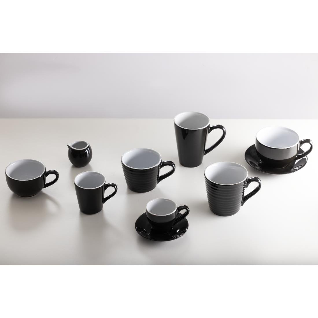 Olympia Cafe Aroma Mug Black - 340ml (6 Pack) - CU959
