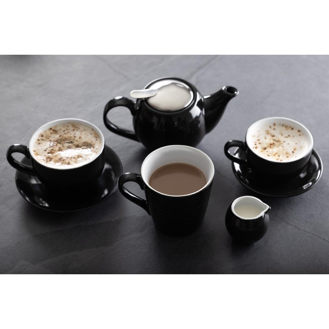 Olympia Cafe Aroma Mug Black - 230ml (6 Pack) - CU960