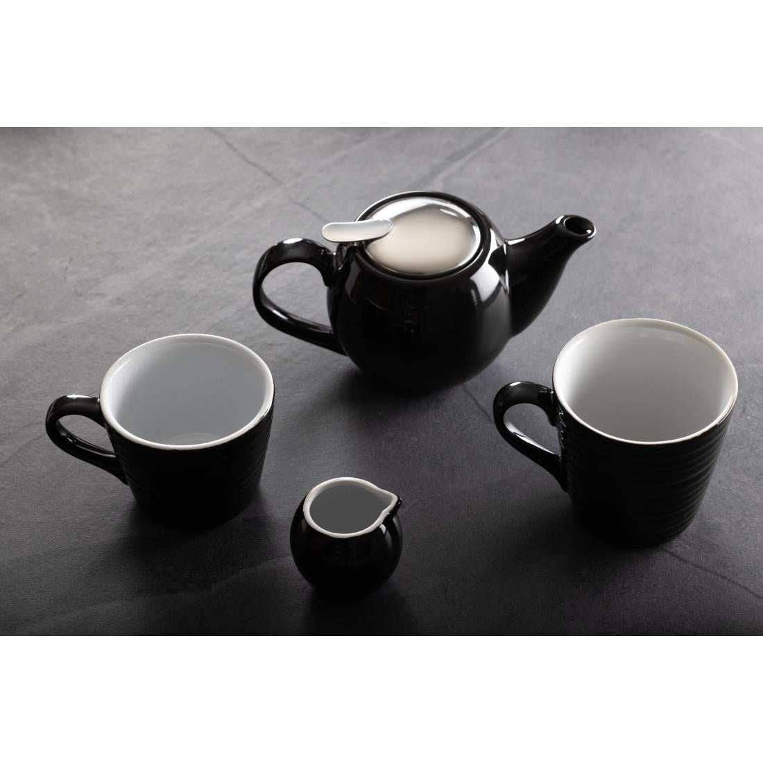 Olympia Cafe Espresso Saucer Black (12 Pack) - CU955