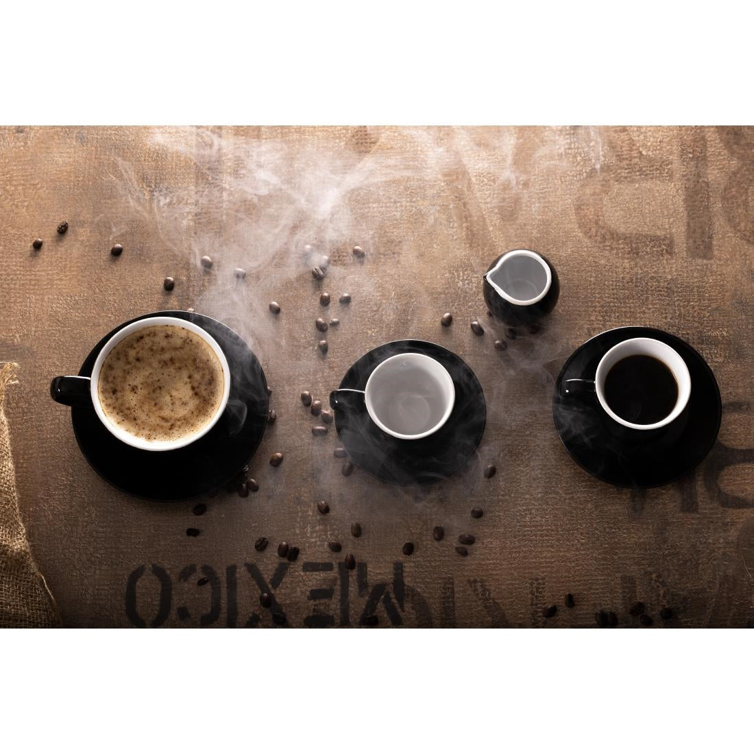 Olympia Cafe Espresso Saucer Black (12 Pack) - CU955