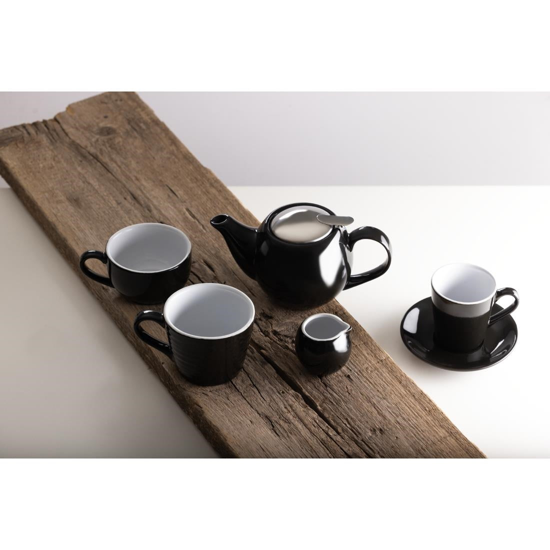 Olympia Cafe Espresso Saucer Black (12 Pack) - CU955