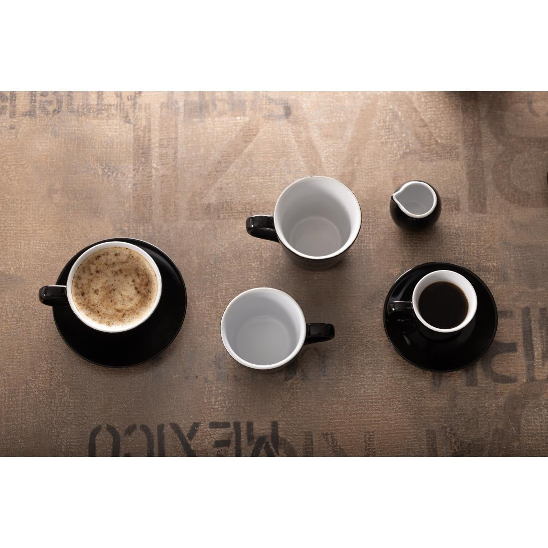 Olympia Cafe Espresso Saucer Black (12 Pack) - CU955