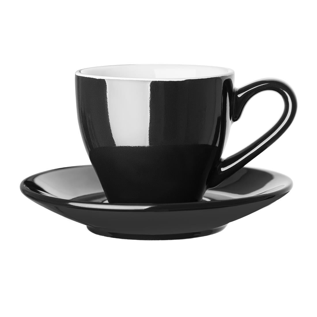 Olympia Cafe Espresso Saucer Black (12 Pack) - CU955
