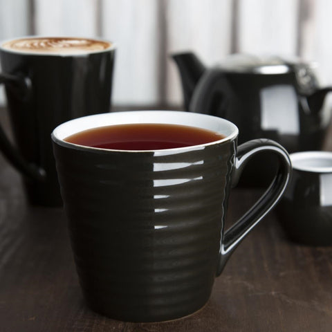 Olympia Cafe Aroma Mug Black - 340ml (6 Pack) - CU959