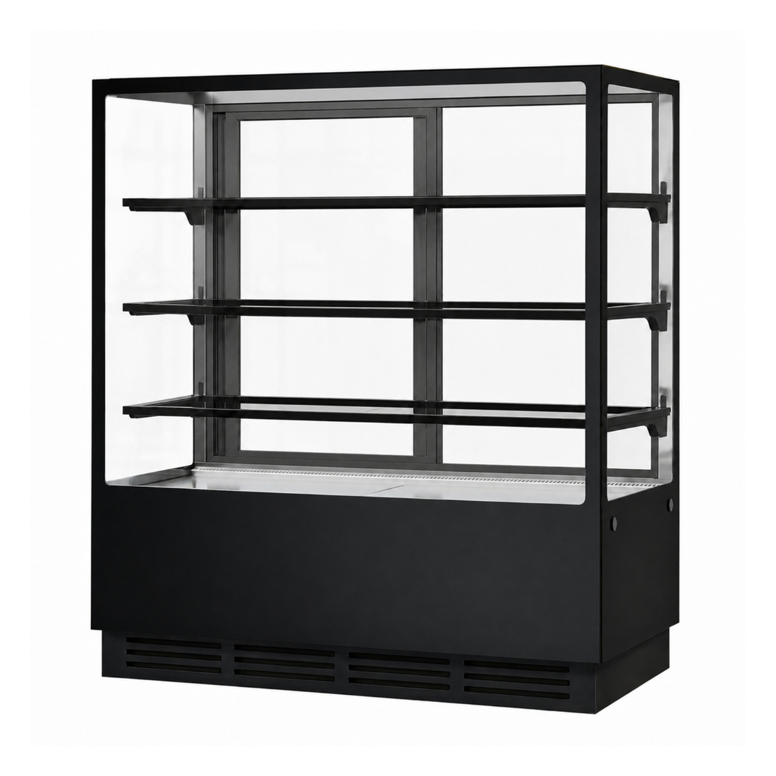 Bonvue Noir Tot 1200mm 2 Shelves Square Cake Display Cabinet - CVS120-2B