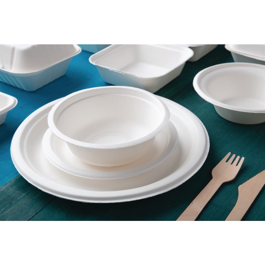 Fiesta Compostable Bagasse Bowls Round 300ml (Pack of 50) - CW906
