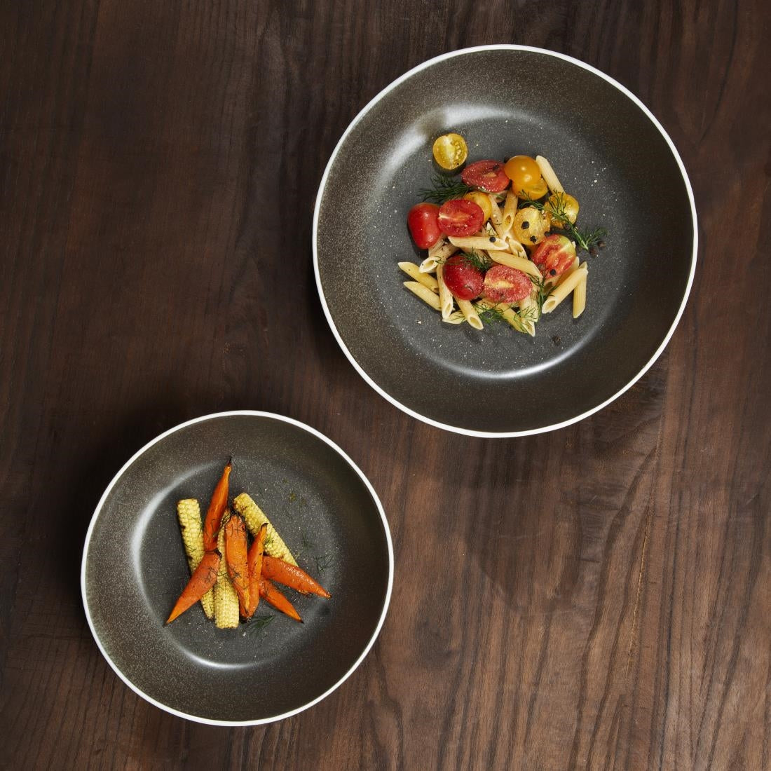 Olympia Chia Charcoal Coupe Bowl 220mm 8.5" (4 Pack) - CX958