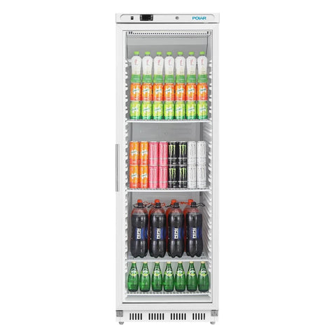 Polar C-Series Upright White Display Fridge - 400Ltr - CZ786-A