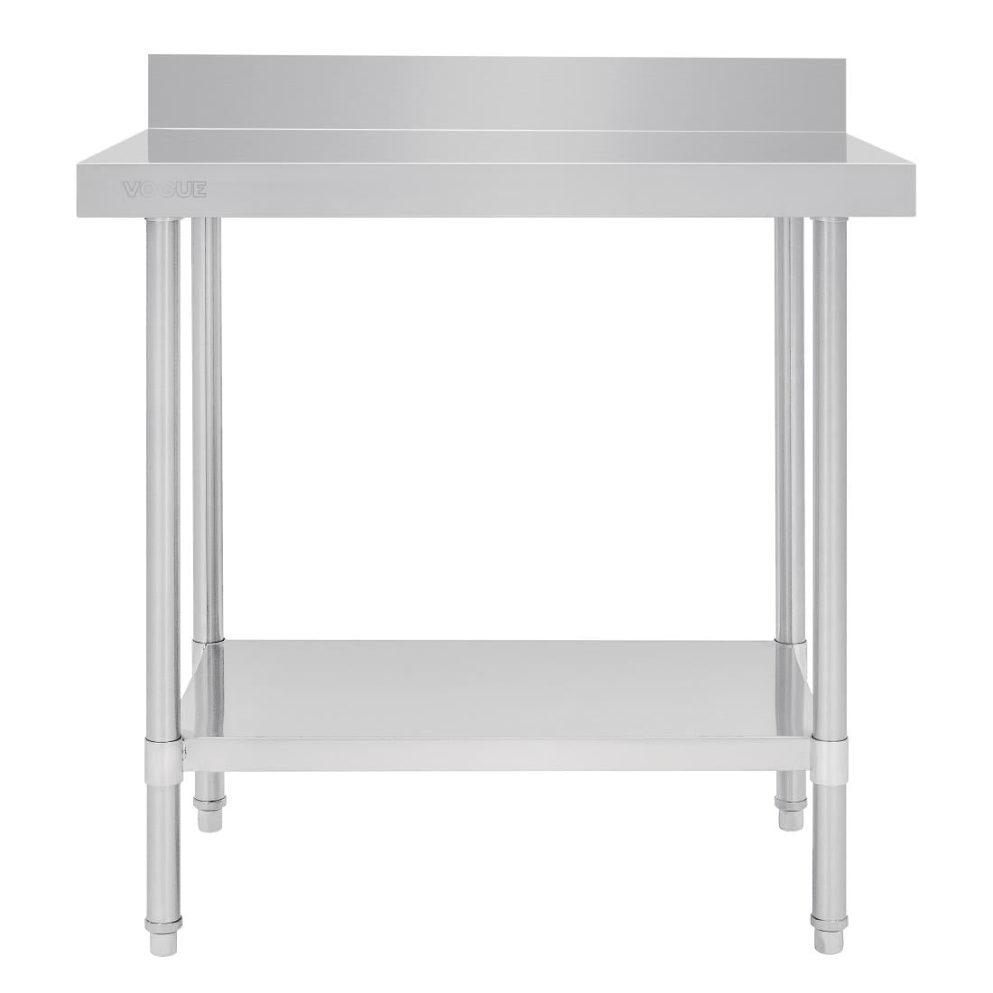 Vogue Premium Stainless Steel Table with Splashback 1200mm - DA339