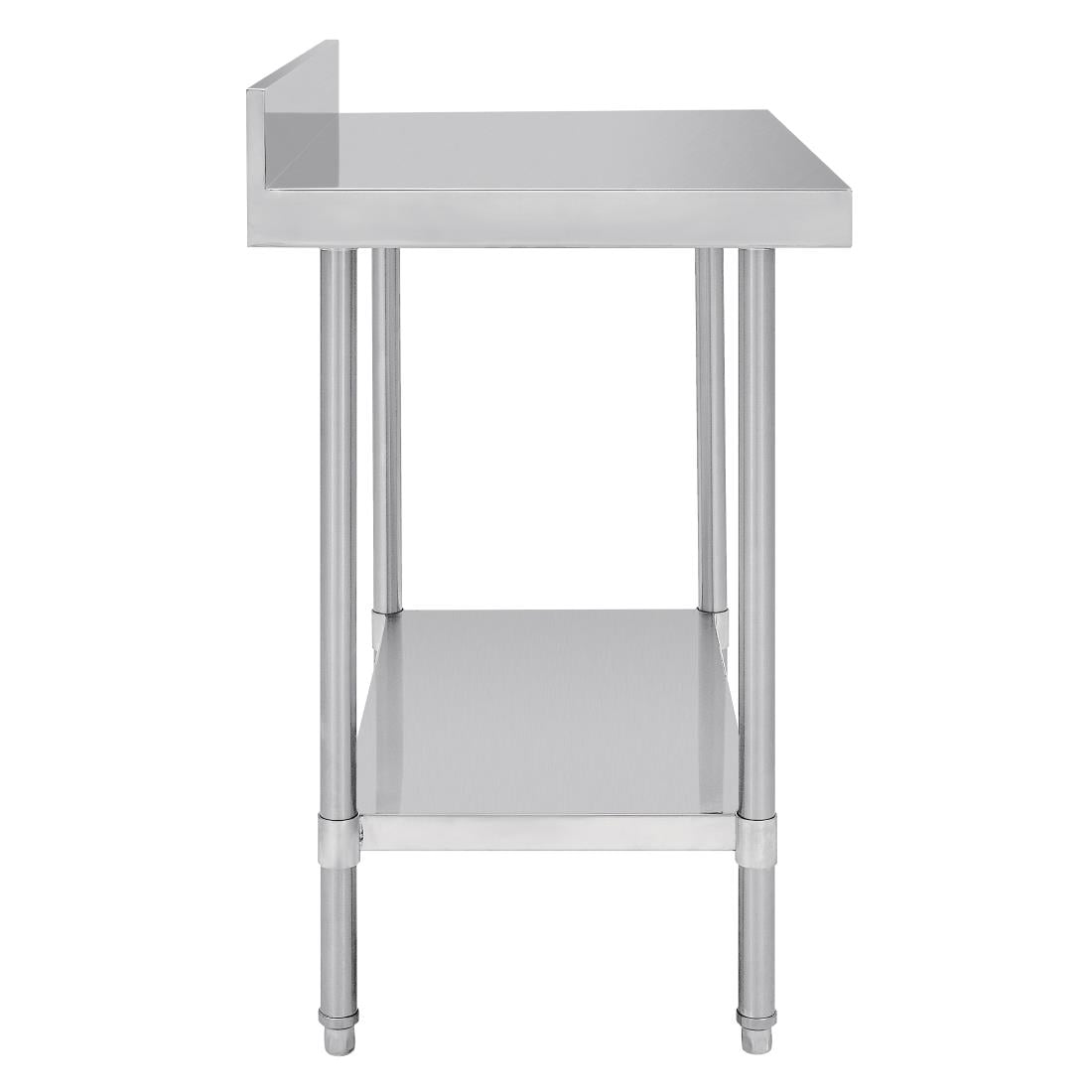 Vogue Premium Stainless Steel Table with Splashback 1200mm - DA339