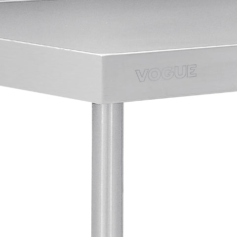 Vogue Premium Stainless Steel Table with Splashback 1200mm - DA339