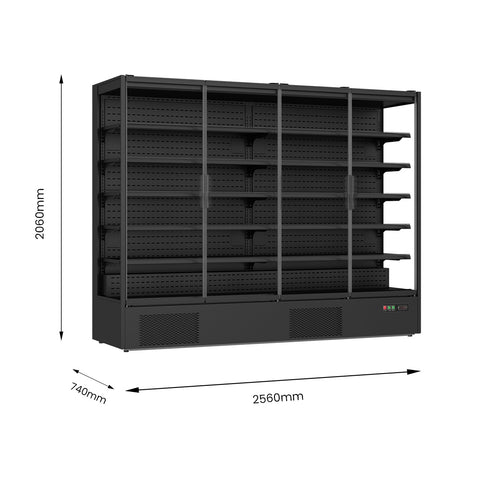 CLEARANCE - Thermaster Supermarket Panorama 4 Door Chiller Display - DC-250B-NSW2083