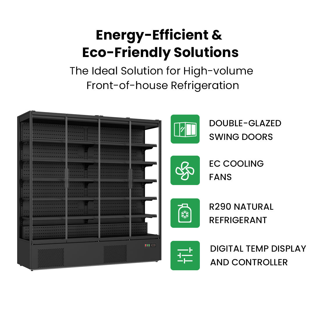 CLEARANCE - Thermaster Supermarket Panorama 4 Door Chiller Display - DC-250B-NSW2083