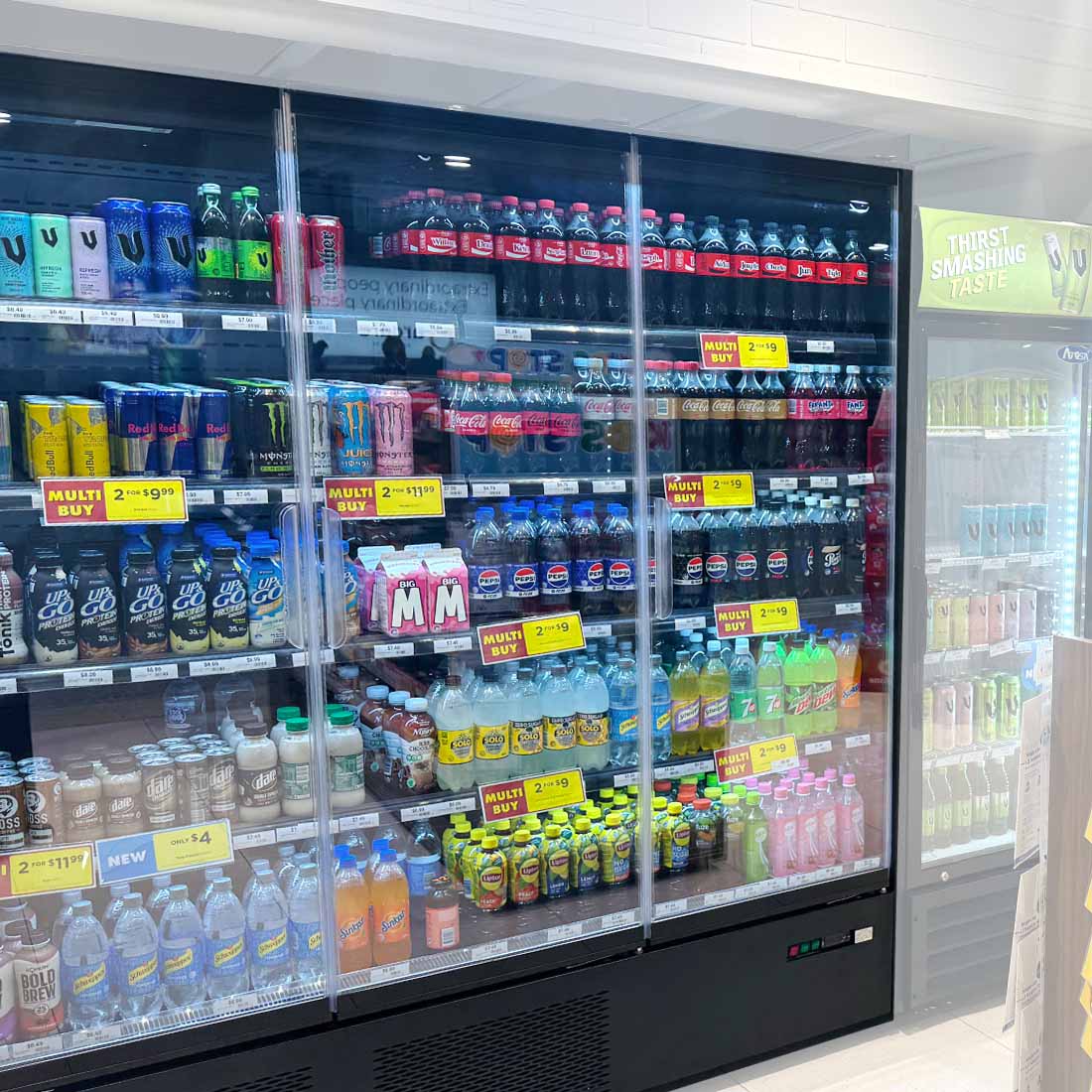CLEARANCE - Thermaster Supermarket Panorama 4 Door Chiller Display - DC-250B-NSW2083