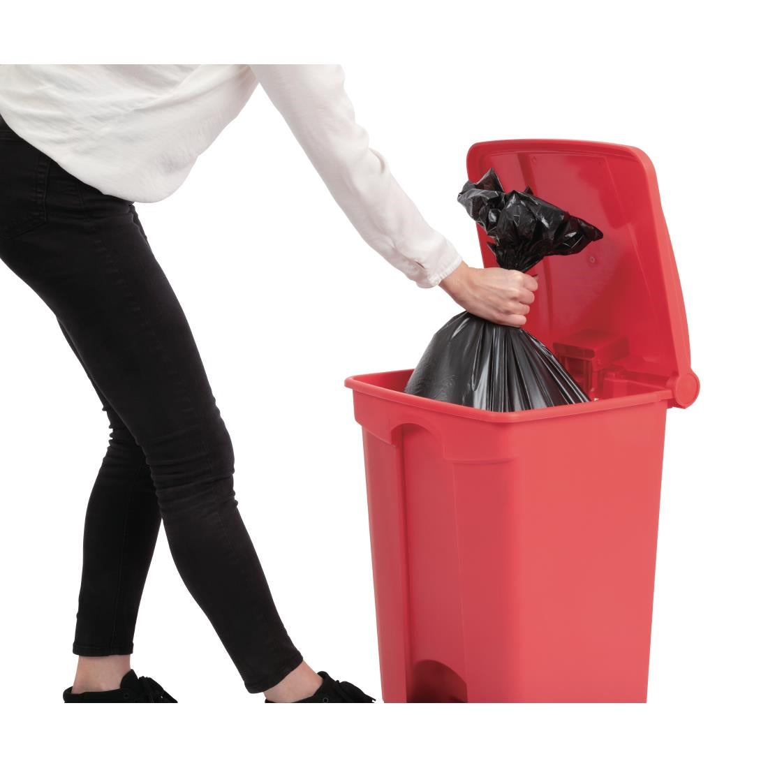 Jantex Kitchen Pedal Bin Red 45Ltr - DC708