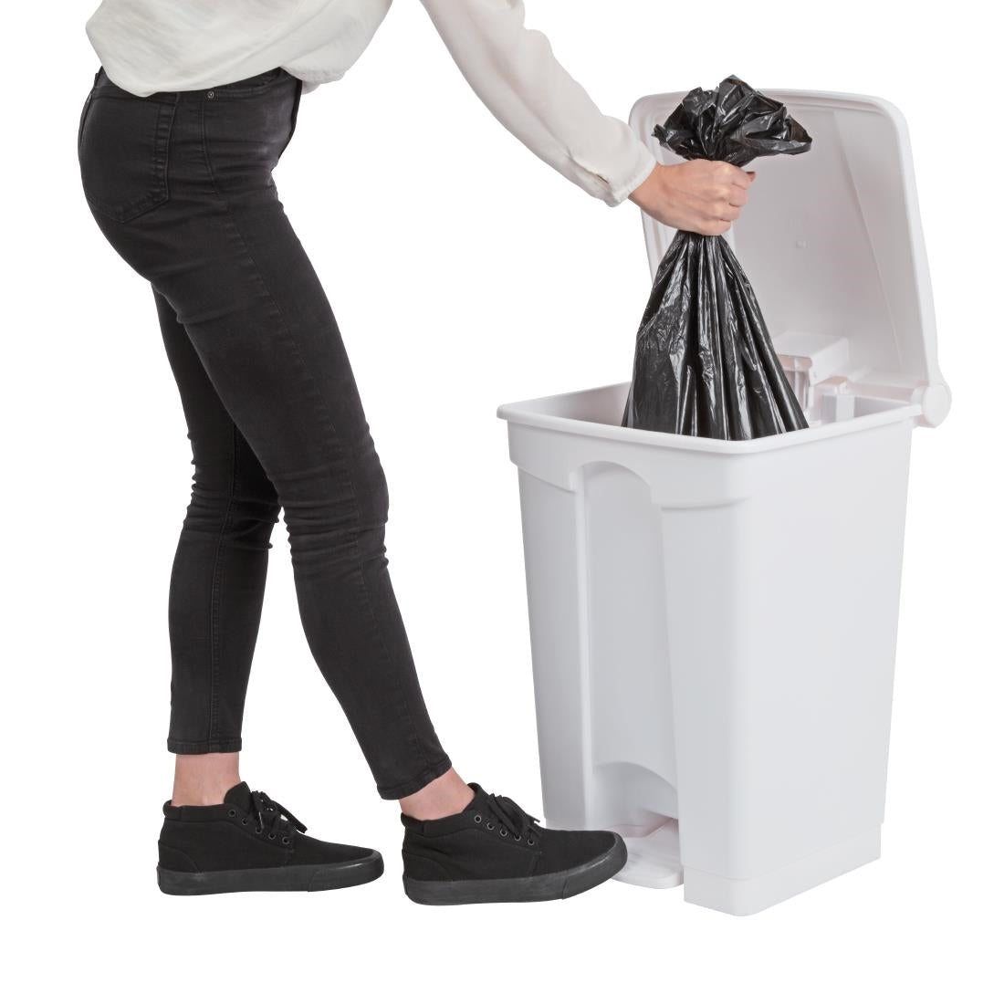 Jantex Kitchen Pedal Bin White 45Ltr - DC709