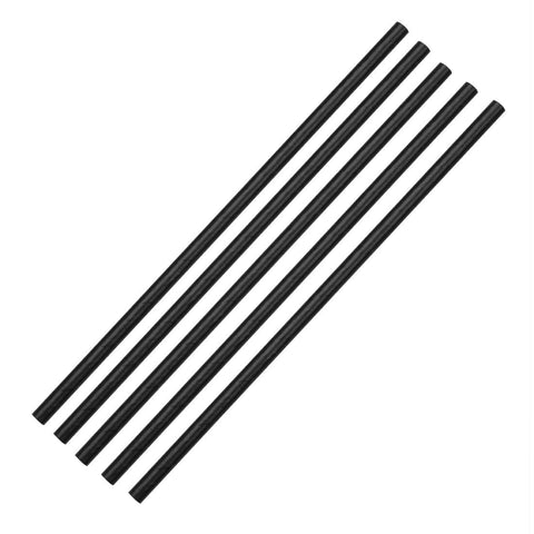 Fiesta Compostable Paper Straws Black 6mm (Pack of 250) - DE926
