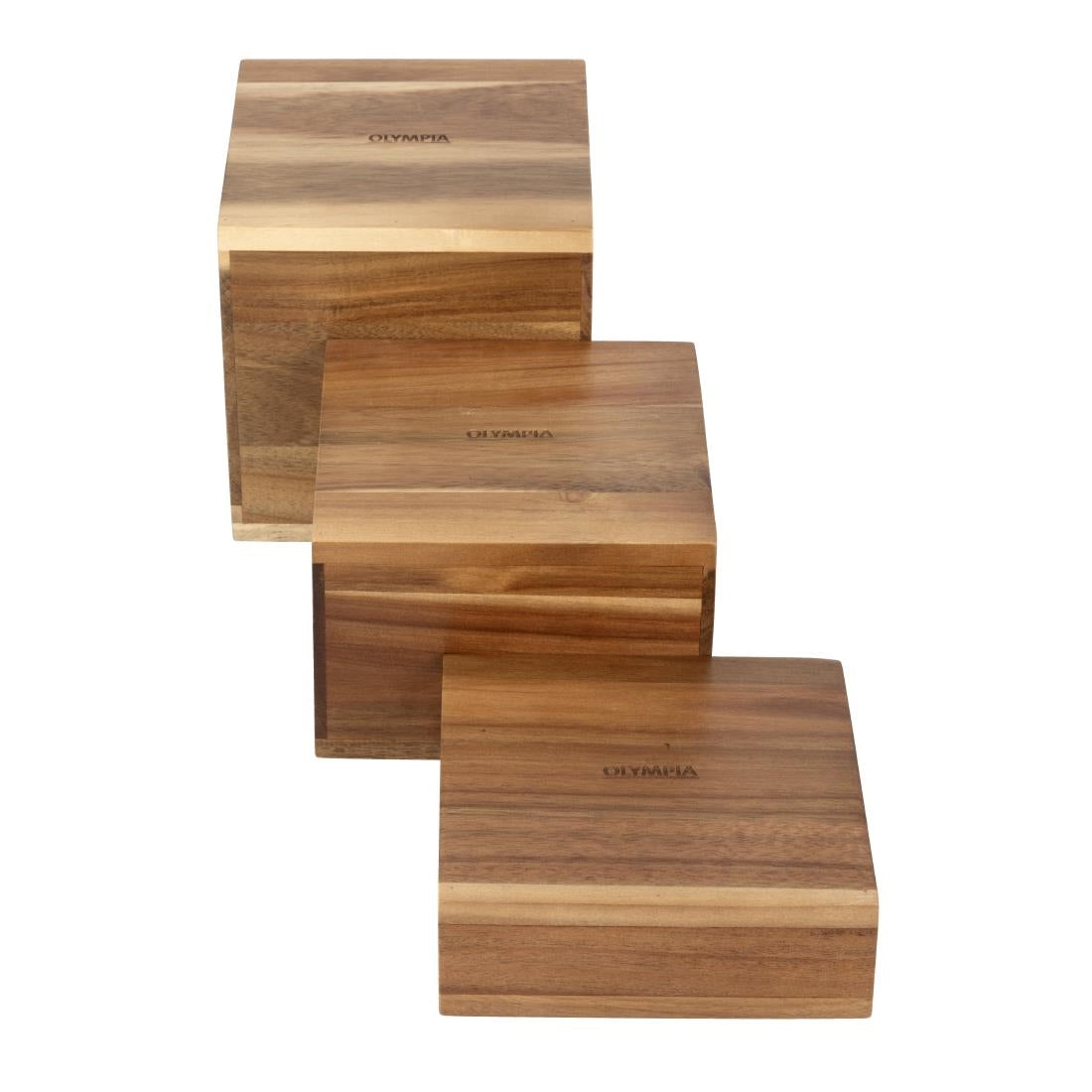 Olympia Acacia Riser Blocks 50/100/150(H)mm (Set of 3) - DF875