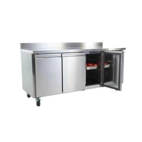 Polar U-Series Triple Door Counter Fridge with Upstand - 417Ltr - UA065-A