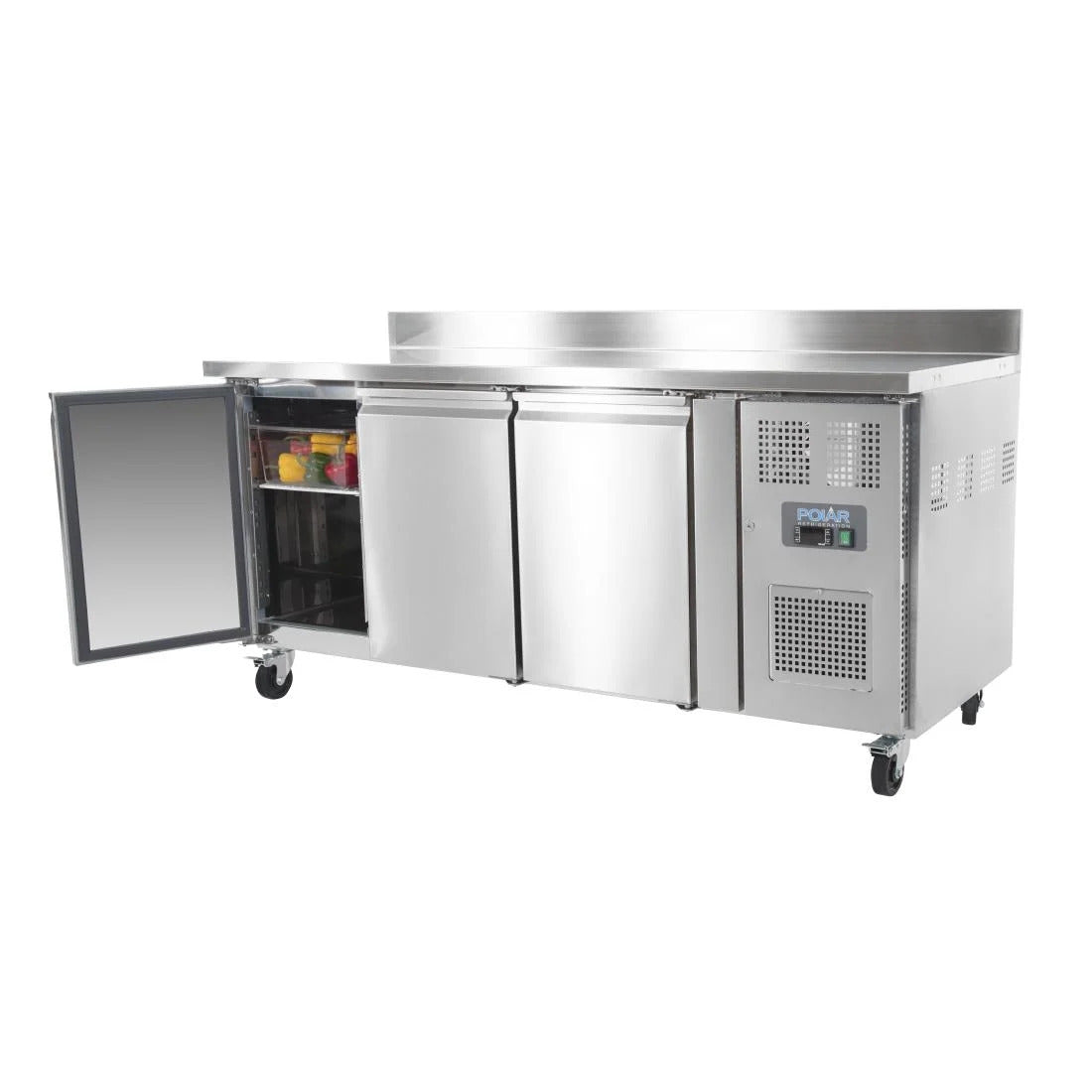 Polar U-Series Triple Door Counter Fridge with Upstand - 417Ltr - UA065-A