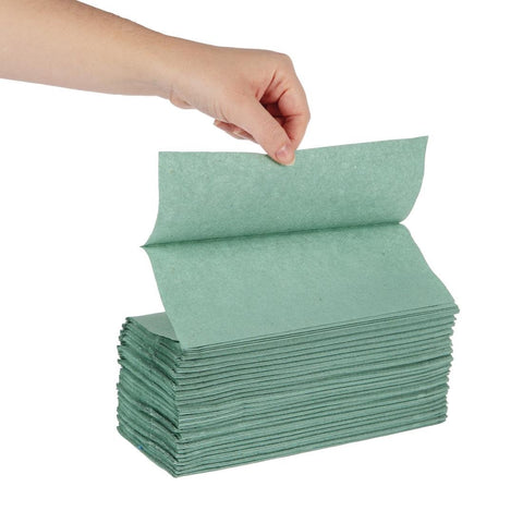 Jantex Z Fold Paper Hand Towels Green 1-Ply 250 Sheets (Pack of 12) - DL923