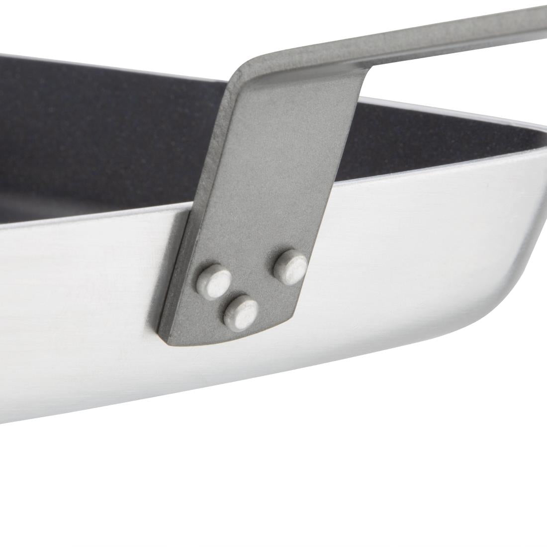 Vogue Square Non Stick Ribbed Skillet Pan 240mm - DL942