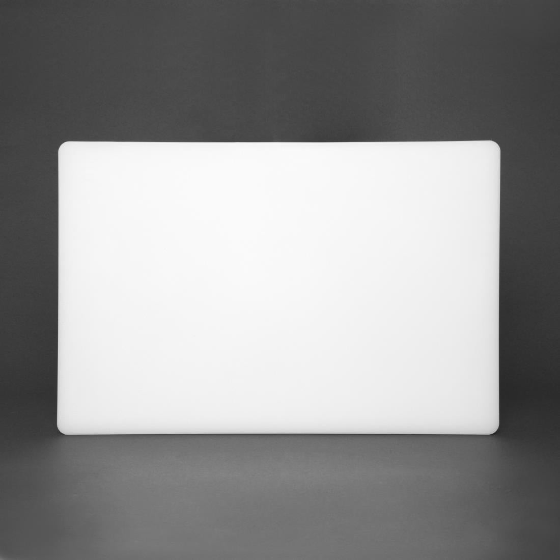 Hygiplas Extra Thick Low Density Chopping Board White - 450x300x20mm - DM001
