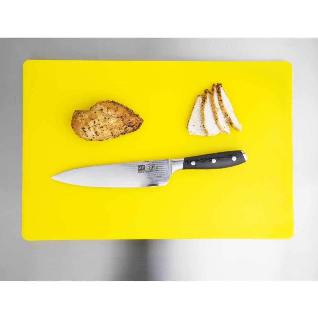 Hygiplas Extra Thick Low Density Chopping Board Yellow - 450x300x20mm - DM002