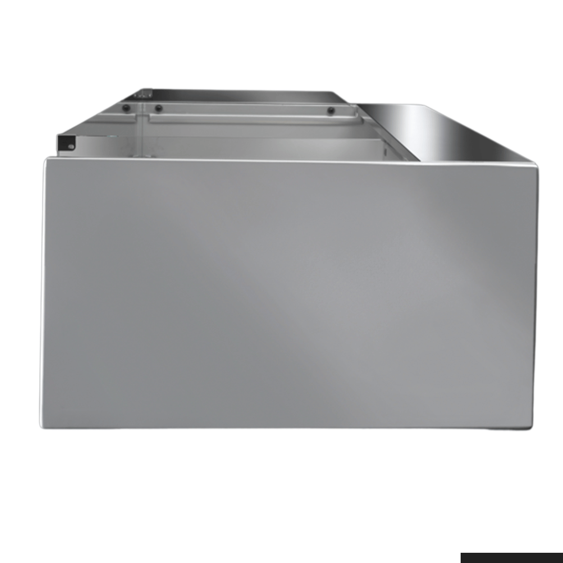 Tecnodom Serie Mr80 Black 2480 Self-Serving Deli Display With Storage And Castors TDMR-0825SELF