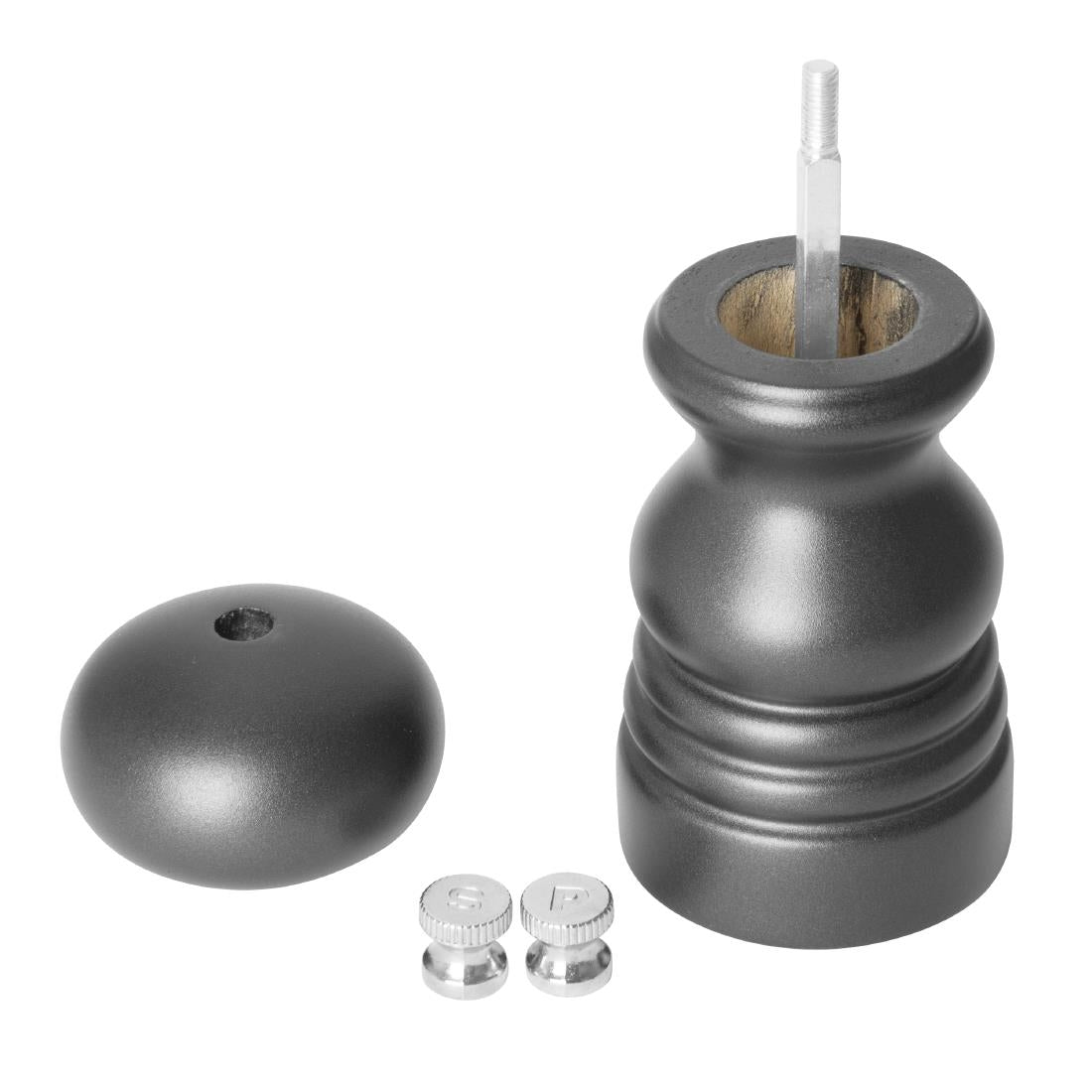 Olympia Salt Or Pepper Grinder Grey Hevea Wood - 125mm - DN650