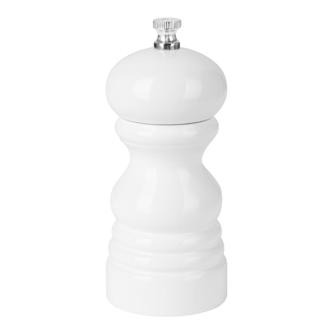 Olympia Salt Or Pepper Grinder White Hevea Wood - 125mm - DN652