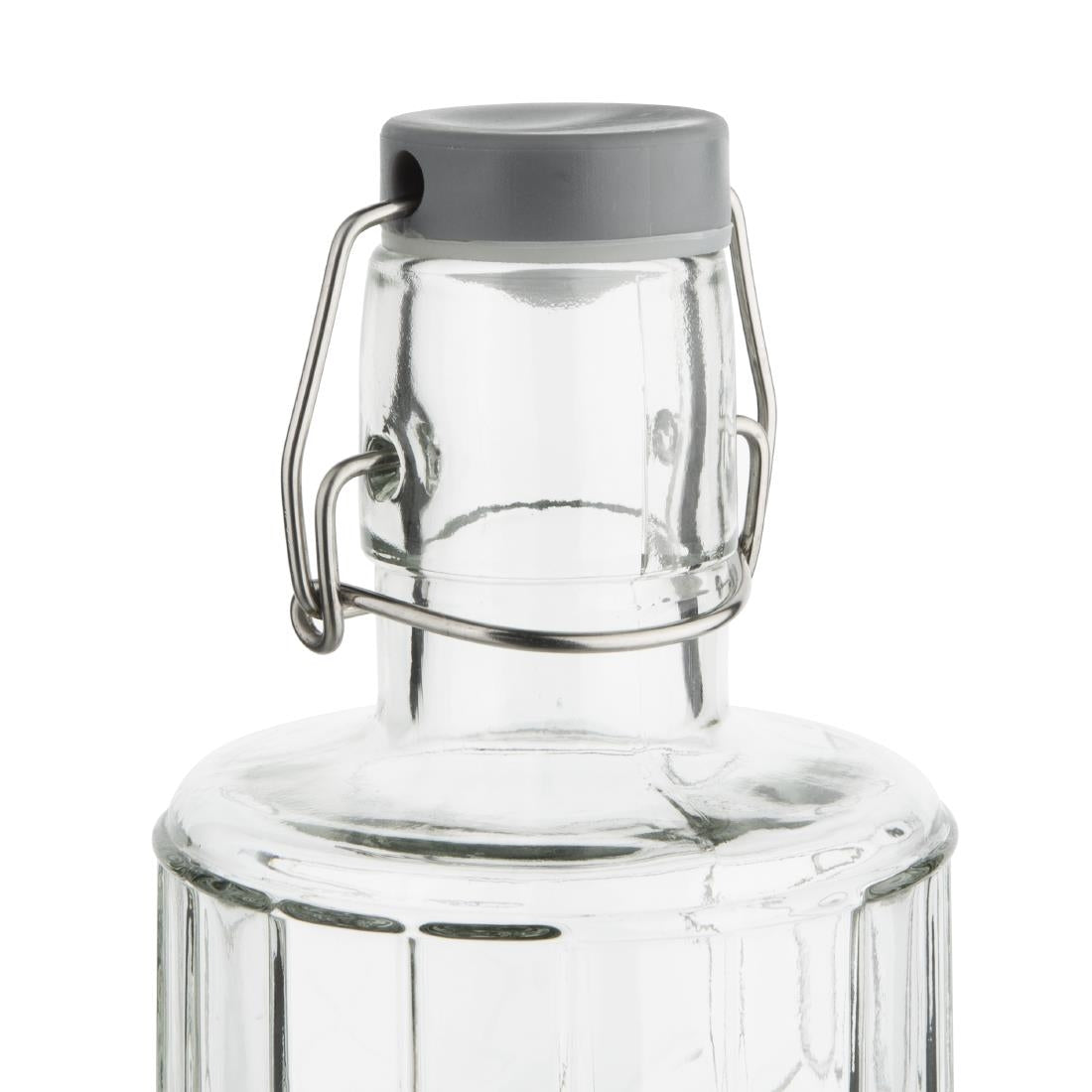 Olympia Geo Glass Water Bottle with Stopper 1Ltr (6 Pack) - DN816