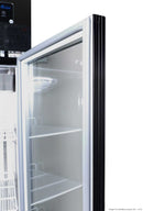 Thermaster Double Glass Door Black Stainless Steel Upright Freezer SUFG1000B