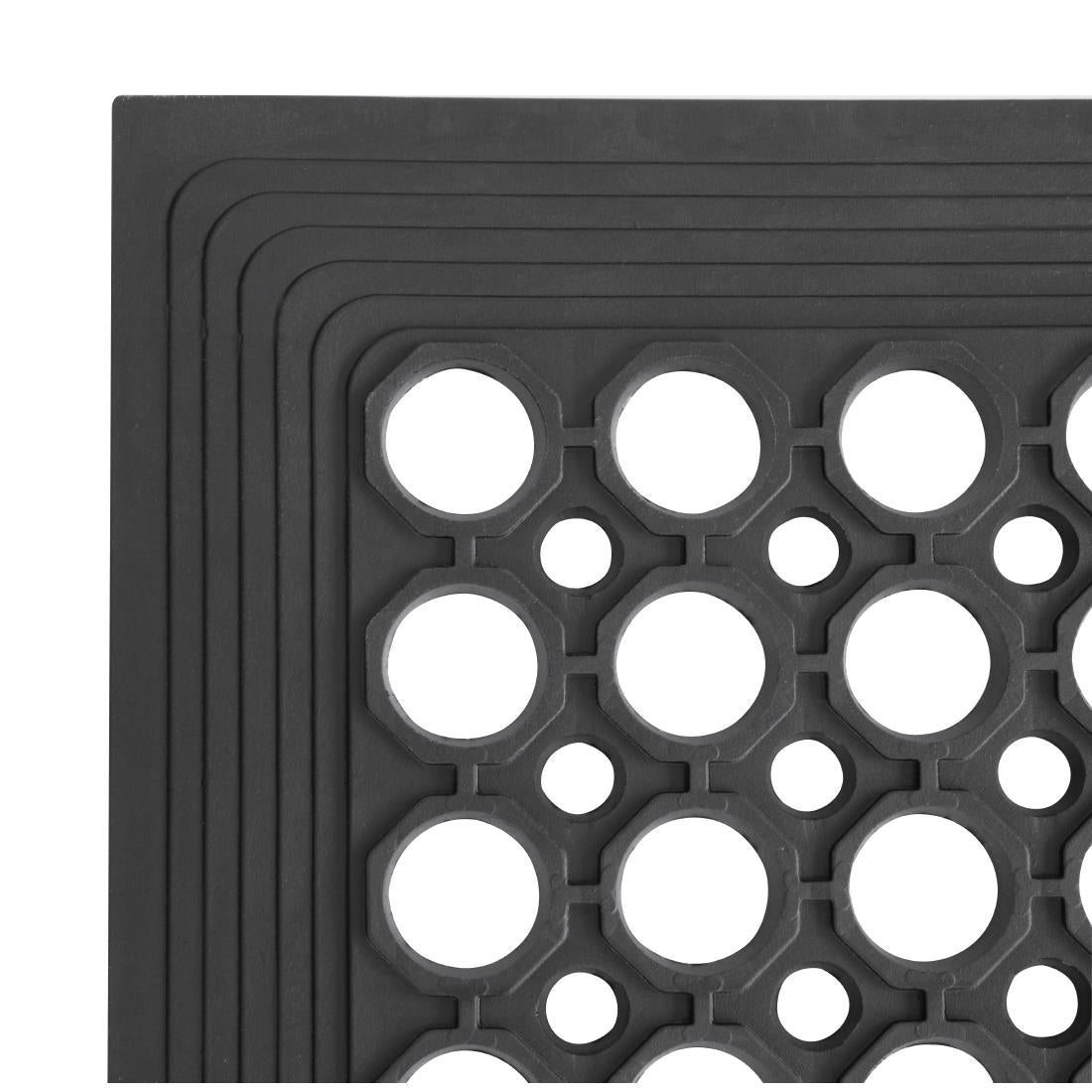 Jantex Rubber Anti Fatigue Anti Slip Floor Safety mat Black 1500 x 900mm - DP206