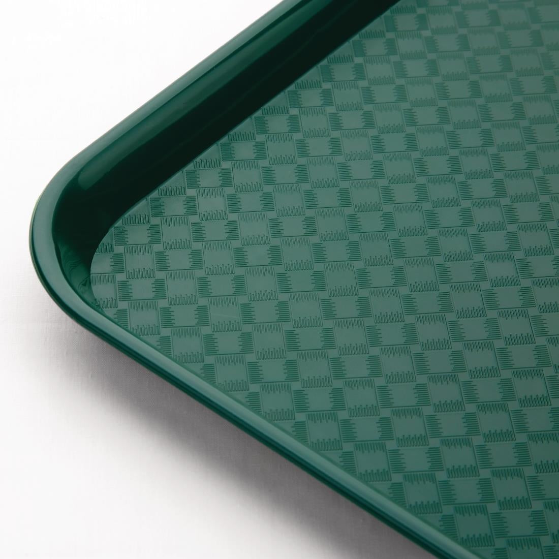 Olympia Kristallon Small Polypropylene Fast Food Tray Green 345mm - DP214