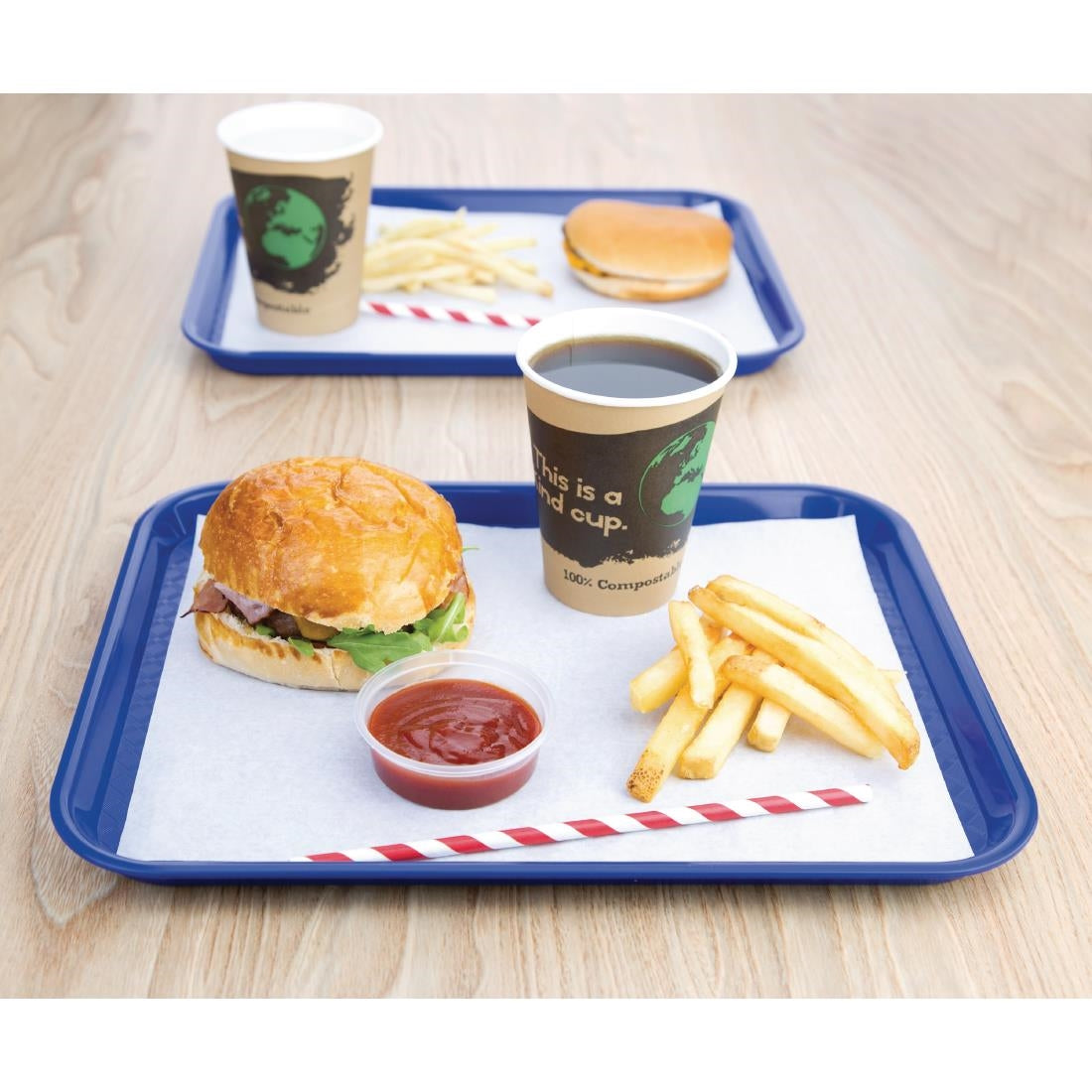 Olympia Kristallon Polypropylene Foodservice Tray 265 x 345mm Blue - DP215