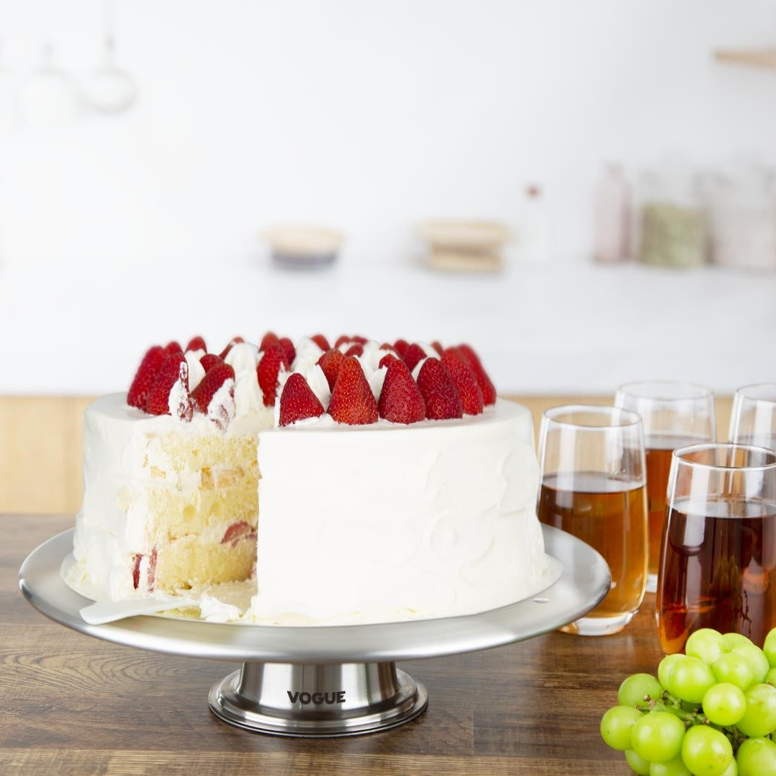 Vogue St/St Rotating Cake Stand 30cm - DP238