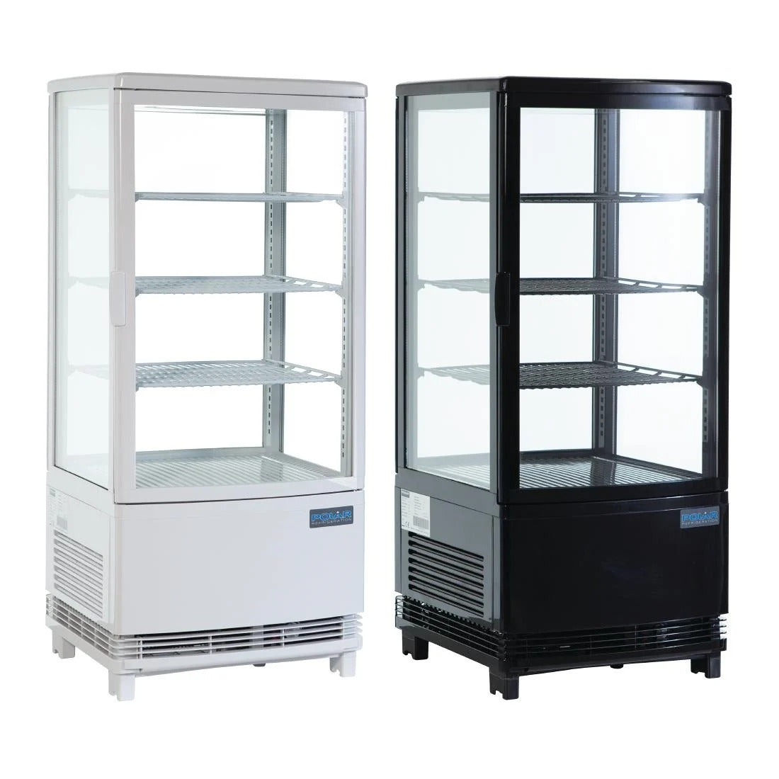 Polar C-Series Energy Efficient Curved Door Display Fridge Black - 86Ltr - CX574-A