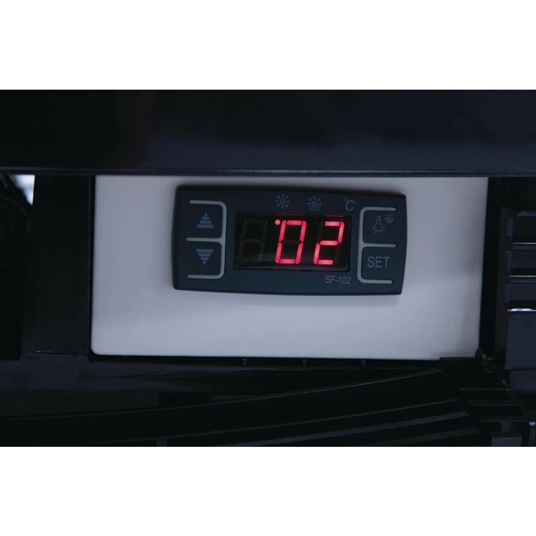 Polar C-Series Energy Efficient Curved Door Display Fridge Black - 86Ltr - CX574-A