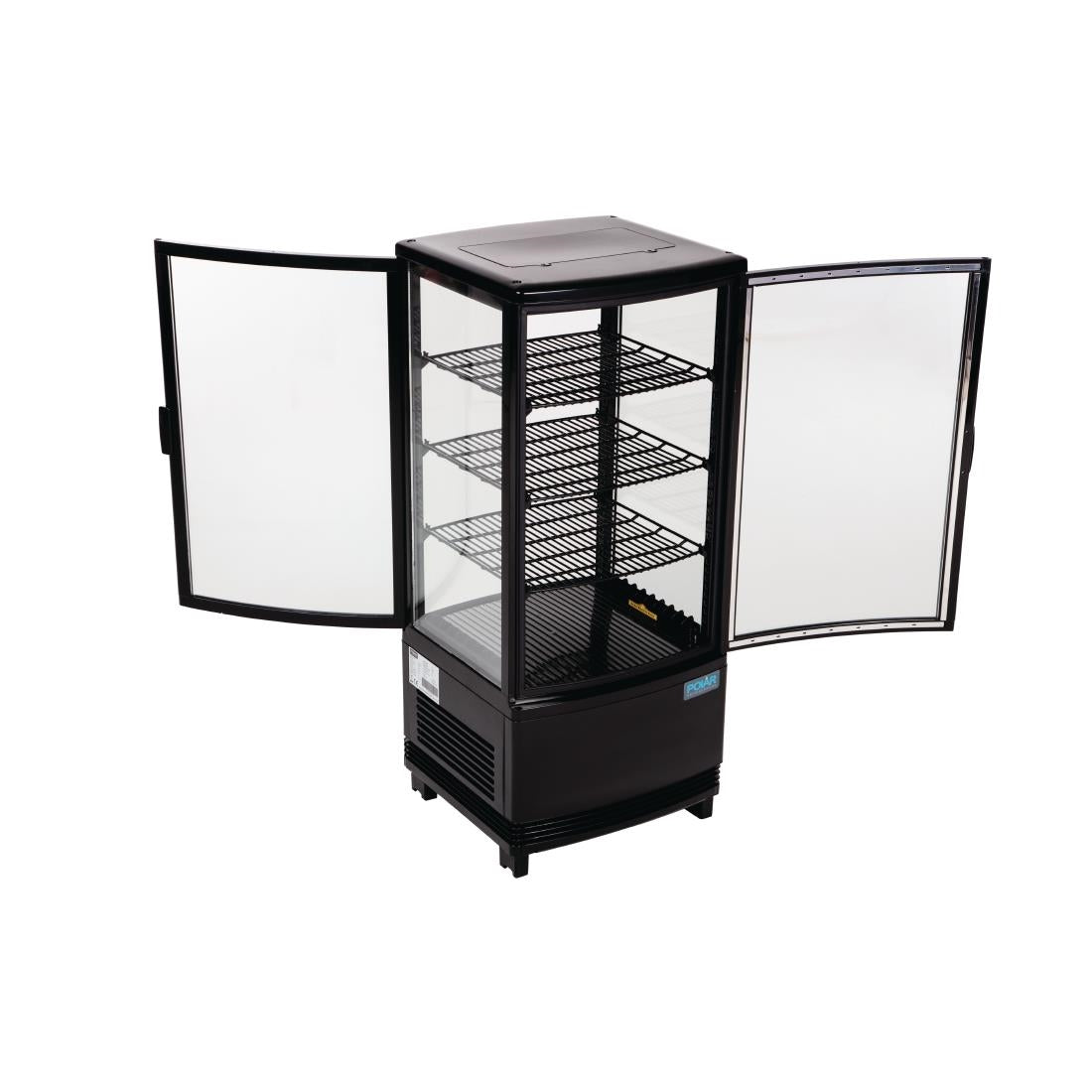 Polar C-Series Energy Efficient Curved Door Display Fridge Black - 86Ltr - CX574-A