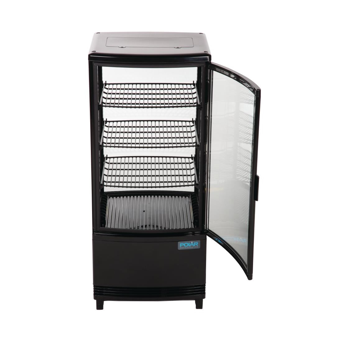 Polar C-Series Energy Efficient Curved Door Display Fridge Black - 86Ltr - CX574-A