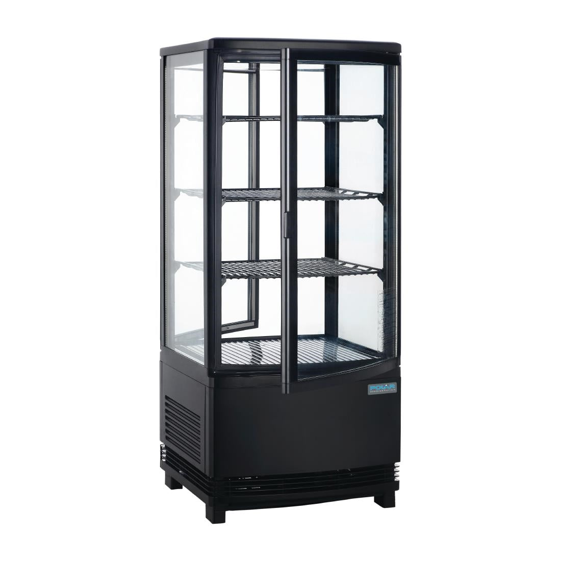 Polar C-Series Energy Efficient Curved Door Display Fridge Black - 86Ltr - CX574-A