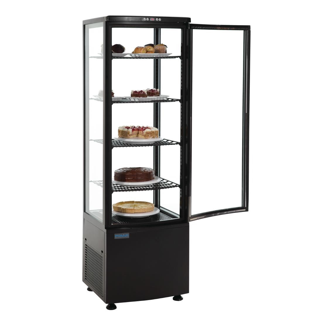 Polar C-Series Energy Efficient Curved Door Display Fridge Black - 235Ltr - CX573-A