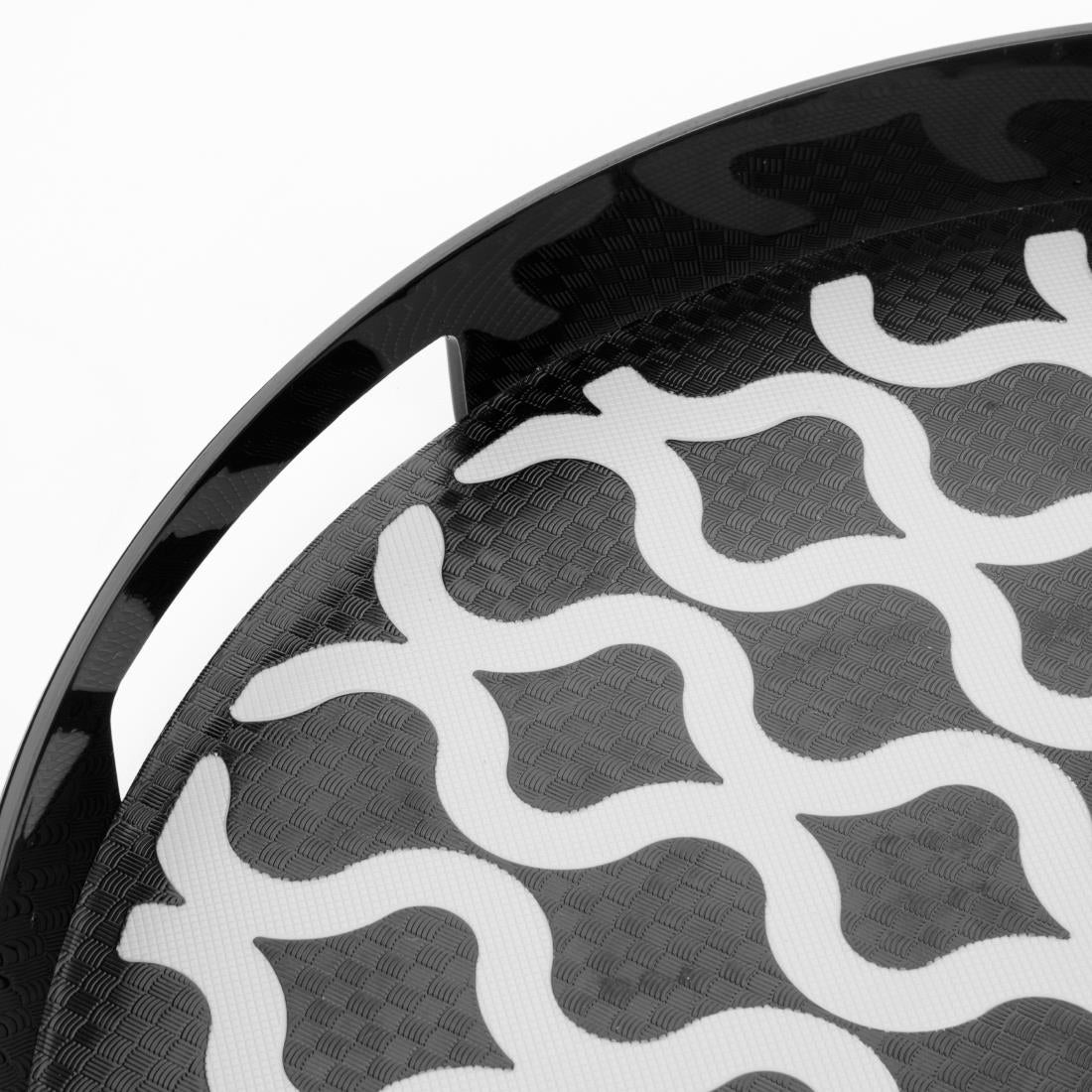 Olympia Kristallon PC Round Non Slip Tray With Handles 405mm - DP666