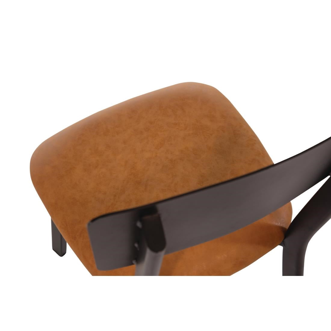 Bolero Metal & PU Side Chair Vintage Camel (Pack 4) - DR300