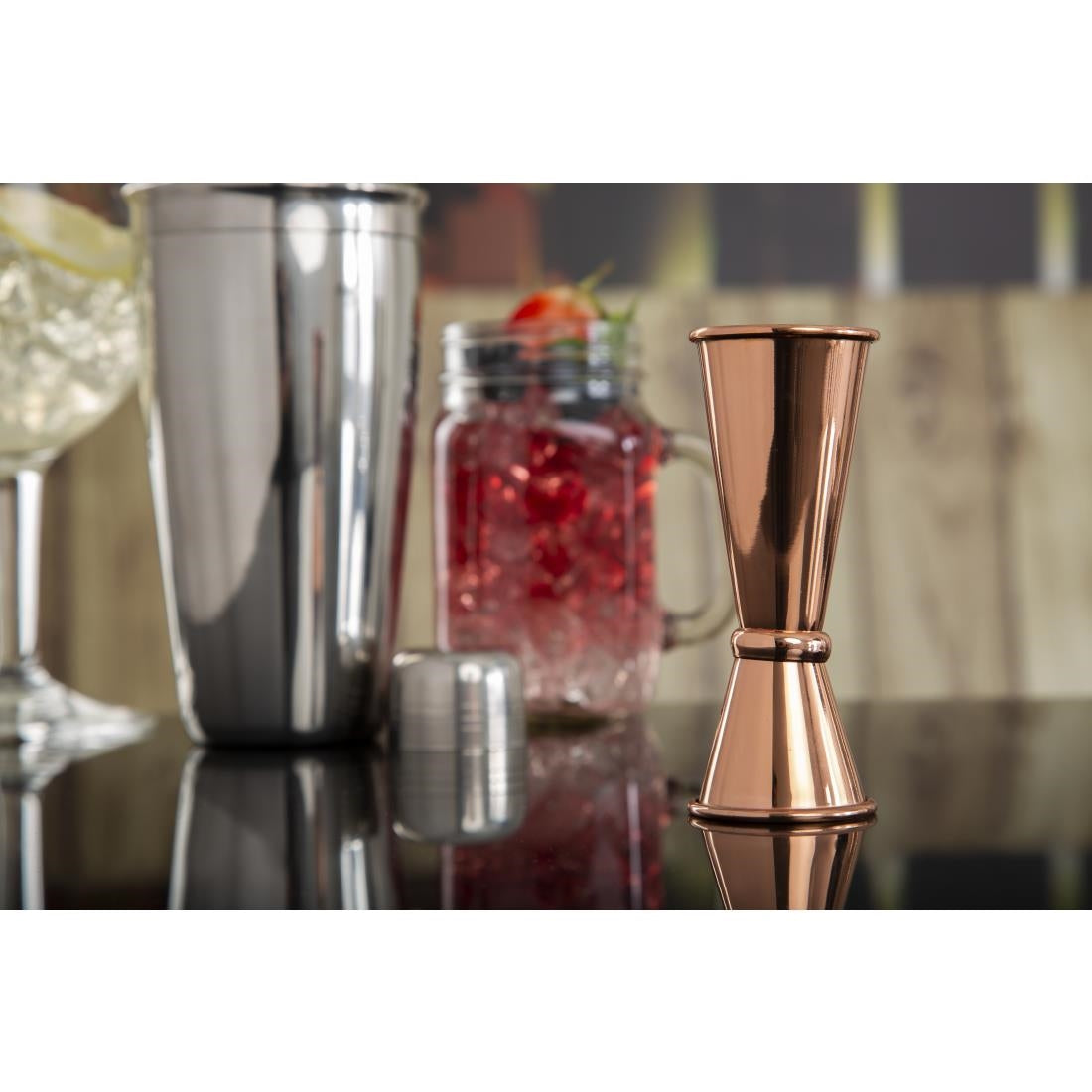 Olympia Banded Copper Jigger 25/50ml - DR606