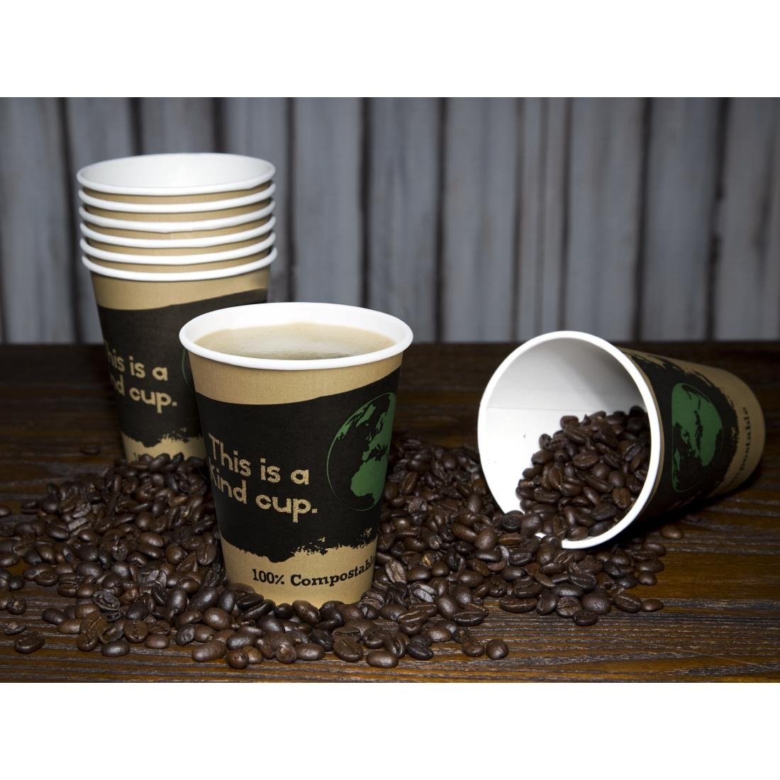 Fiesta Compostable Hot Cups Single Wall 340ml Pack of 50 - DS059
