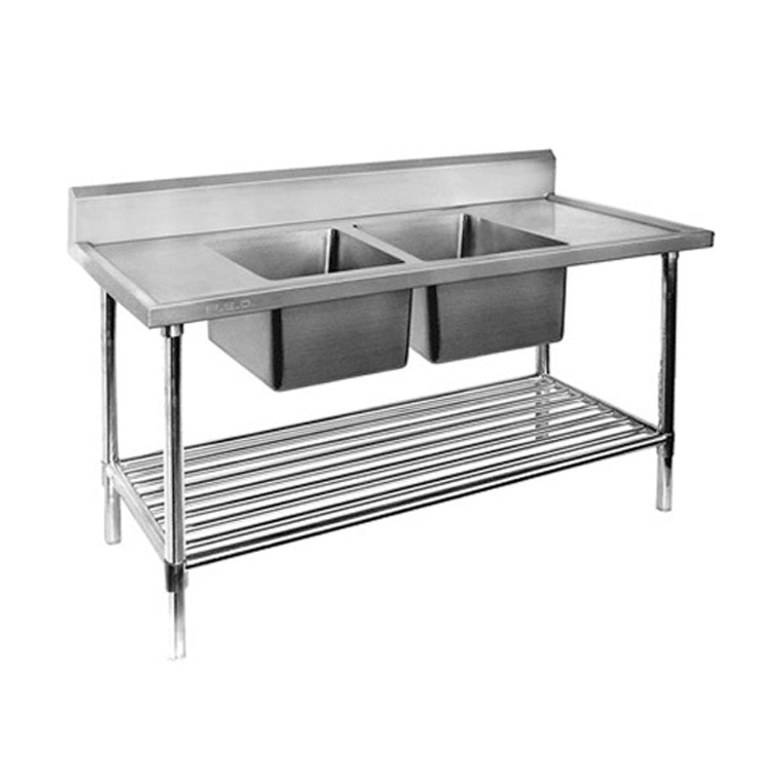 CLEARANCE - Modular System Double Centre Sink Bench with Pot Undershelf - DSB6-1200C/A-NSW2168